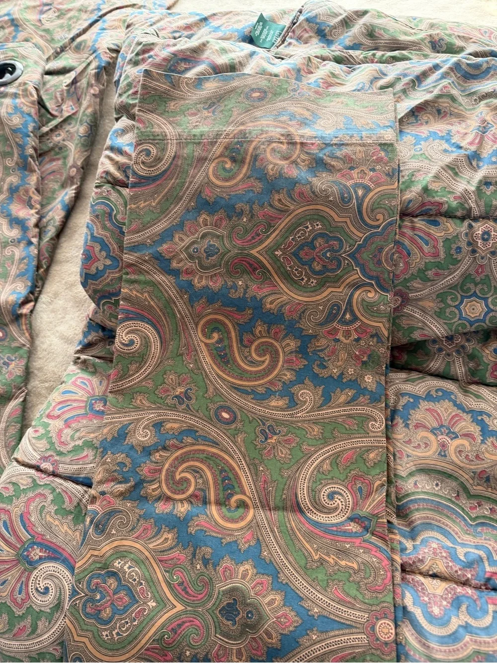 Vtg Ralph Lauren Brianna Paisley Full/Queen Comforter 2 Pillowcases & 2 Drapery